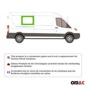 Ford Transit Fixed Glass - Right - Omac - Middle Side Galaxy - 2015-2025